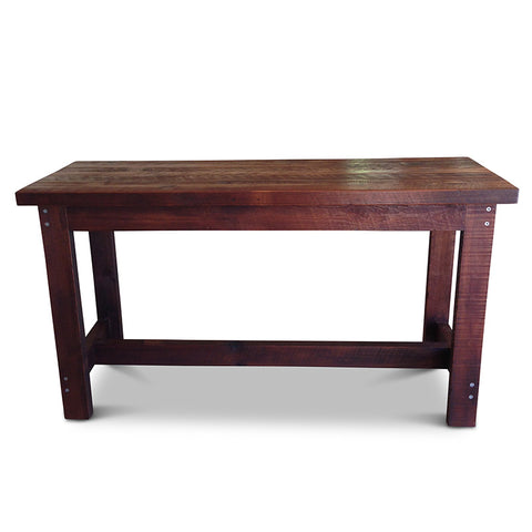 "Once Upon A Queenslander" Industrial Recycled High Bench Table Dark Walnut Finish (SUPERSIZED)