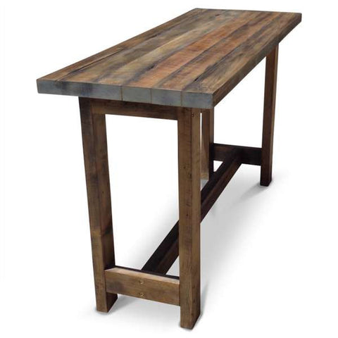 "Once Upon A Queenslander" Eco Recycled High Bench Table in Dark Walnut