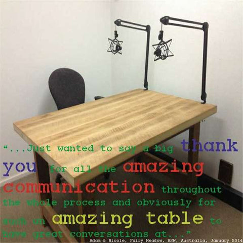 " Eco Recycled High Bench Table in Natural Testimonial 