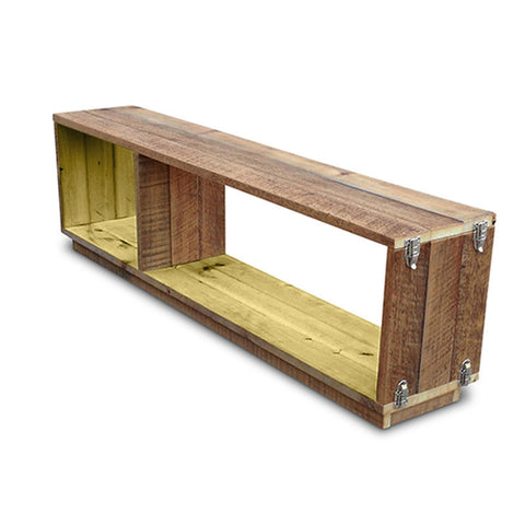 "Once Upon A Queenslander" Eco Recycled Modular Bookcase / Bench / TV Stand in Lemon Meringue