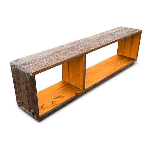 "Once Upon A Queenslander" Eco Recycled Modular Bookcase / Bench / TV Stand in Orange