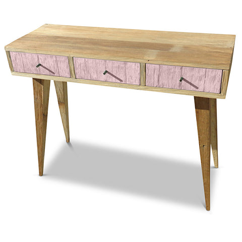 "Once Upon A Queenslander" Eco Recycled Retro Hall Table / Console / Dressing Table / Desk in Blush Pink