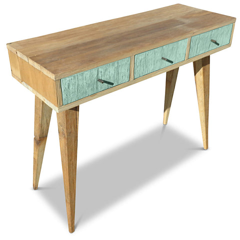 "Once Upon A Queenslander" Eco Recycled Retro Hall Table / Console / Dressing Table / Desk in Teal Green