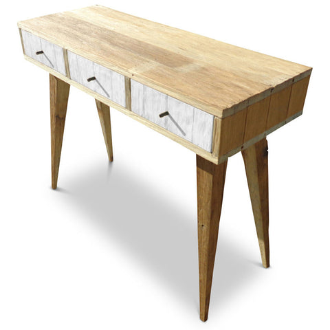 "Once Upon A Queenslander" Eco Recycled Retro Hall Table / Console / Dressing Table / Desk in White