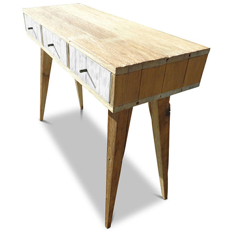 "Once Upon A Queenslander" Eco Recycled Retro Hall Table / Console / Dressing Table / Desk in White