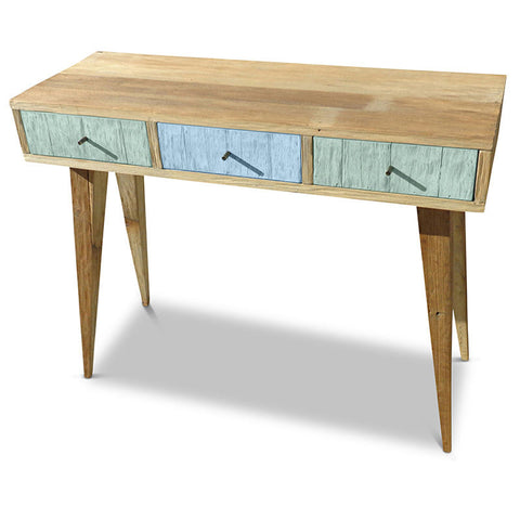 "Once Upon A Queenslander" Eco Recycled Retro Hall Table / Console / Dressing Table / Desk in Teal Green & Powder Blue